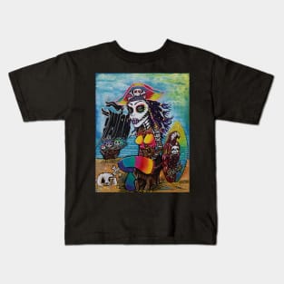 Pirate Girl - Surfs Up Kids T-Shirt